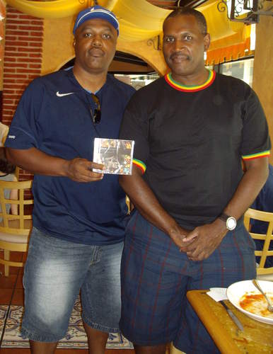 Clinark with Richard Bassette President of Bermuda Song Writers Association