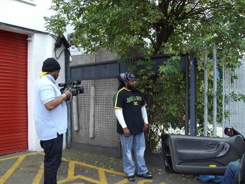 LIFE IN THE GHETTO video shoot Clinark feat Peter and Gramos Morgan aug 200